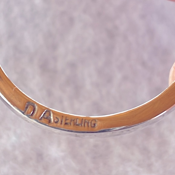 Lapis & Sterling Hoop Earrings - Picture 4 of 4